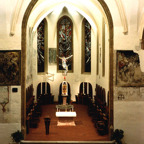 Interier dominikánského kostela Olomouc<br>rekonstrukce, interiér<br>1998 - 1999